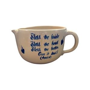 Vintage Kitchen Mixing Bowl: Wedding Present: Bride to Be: Bakeware